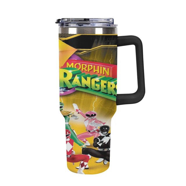 Power Rangers Insulated Tumbler with Lid and Handle 40oz Stainless