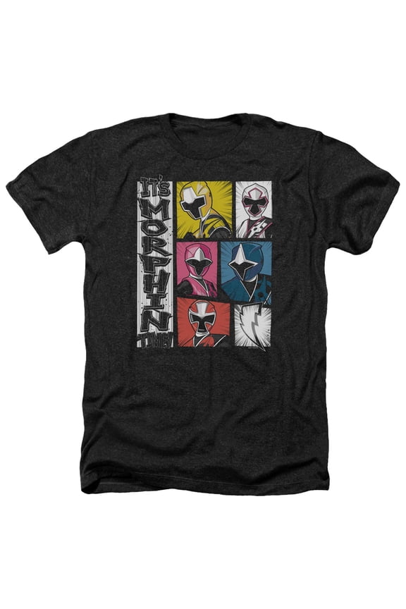 Power Rangers - Its Morphin Time - Heather Short Sleeve Shirt - Large