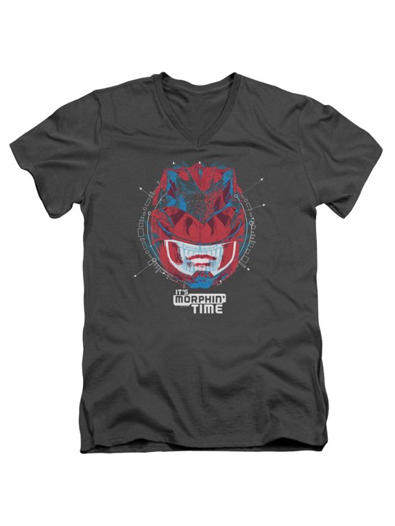 Power Rangers - Its Morphin Time - Slim Fit V Neck Shirt - Large