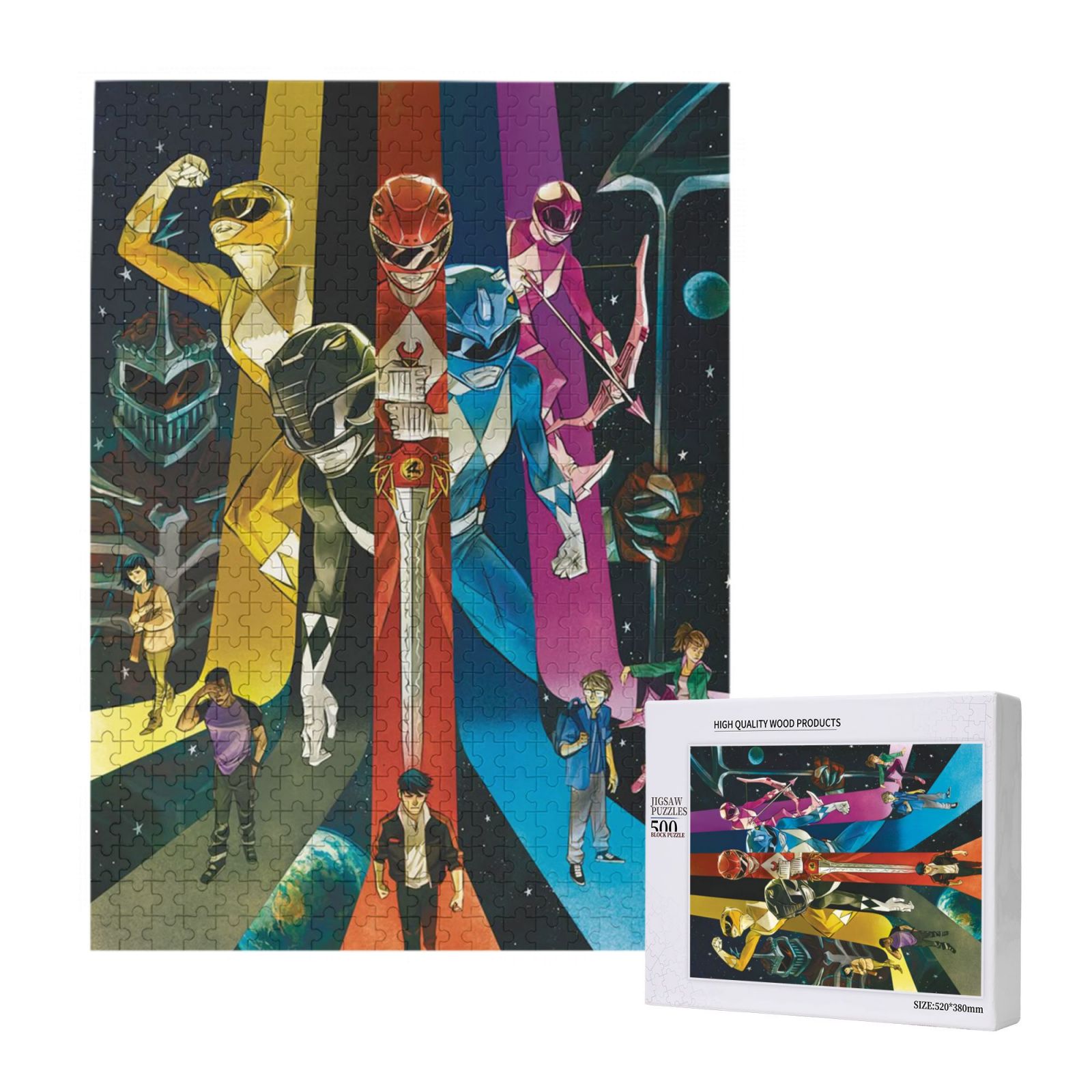 Power Ranger 25 Puzzle Power Rangers Jigsaw Puzzle 500 Pieces Wooden Puzzle Home Decor ...
