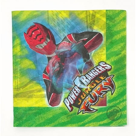 Power Rangers Jungle Fury Large Party Napkins - Pack of 16