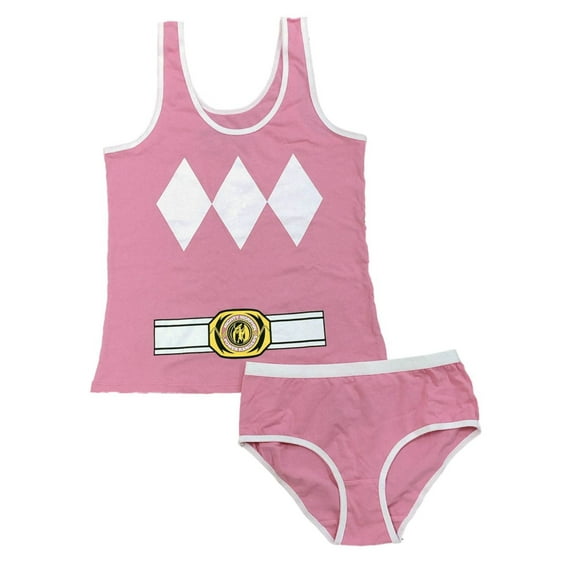 Power Rangers Junior Womens Pink Underoos Underwear Tank Top Shirt & Panty