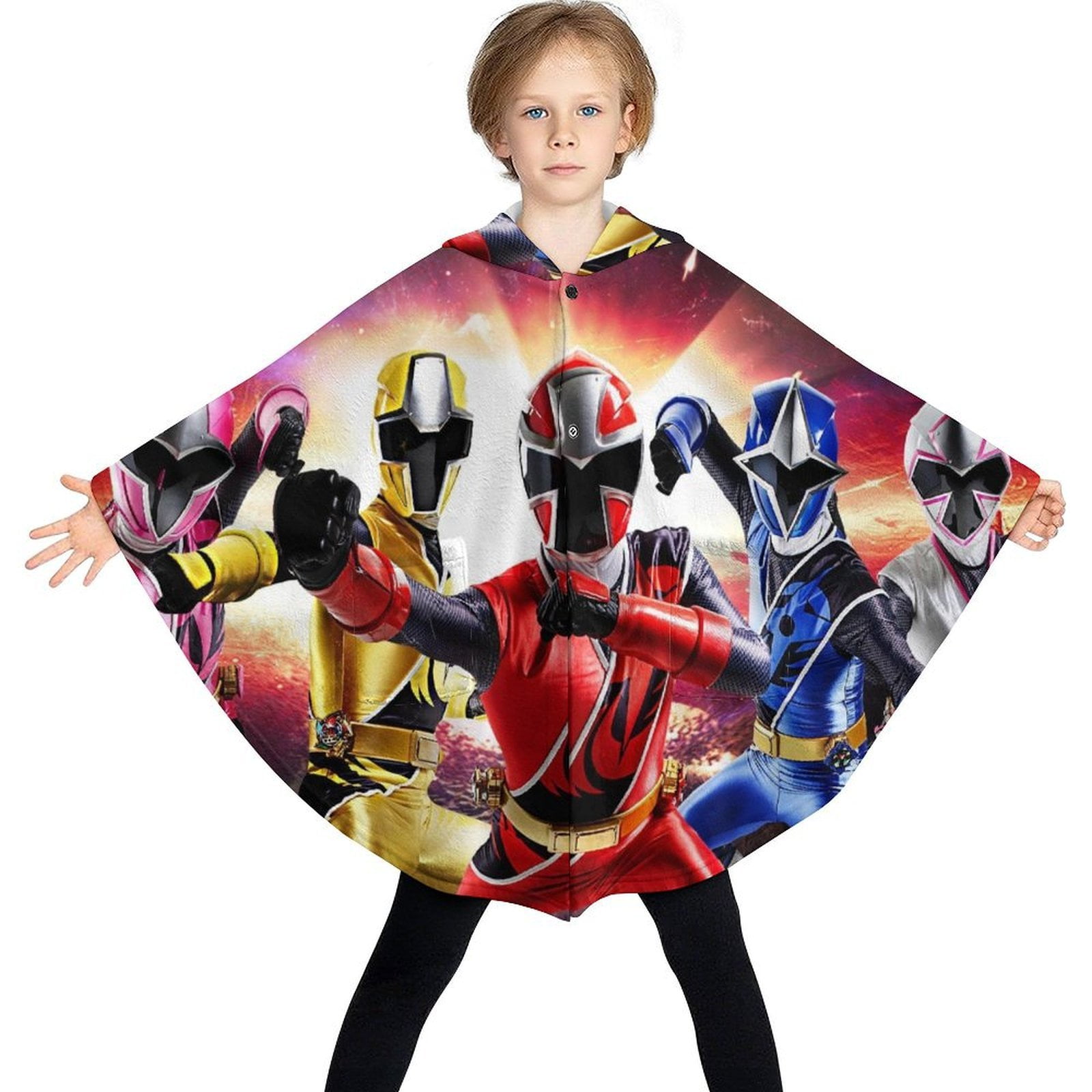 Power Rangers Kids Flannel Wearable Blanket, Warm Shawl Blanket Comfy ...