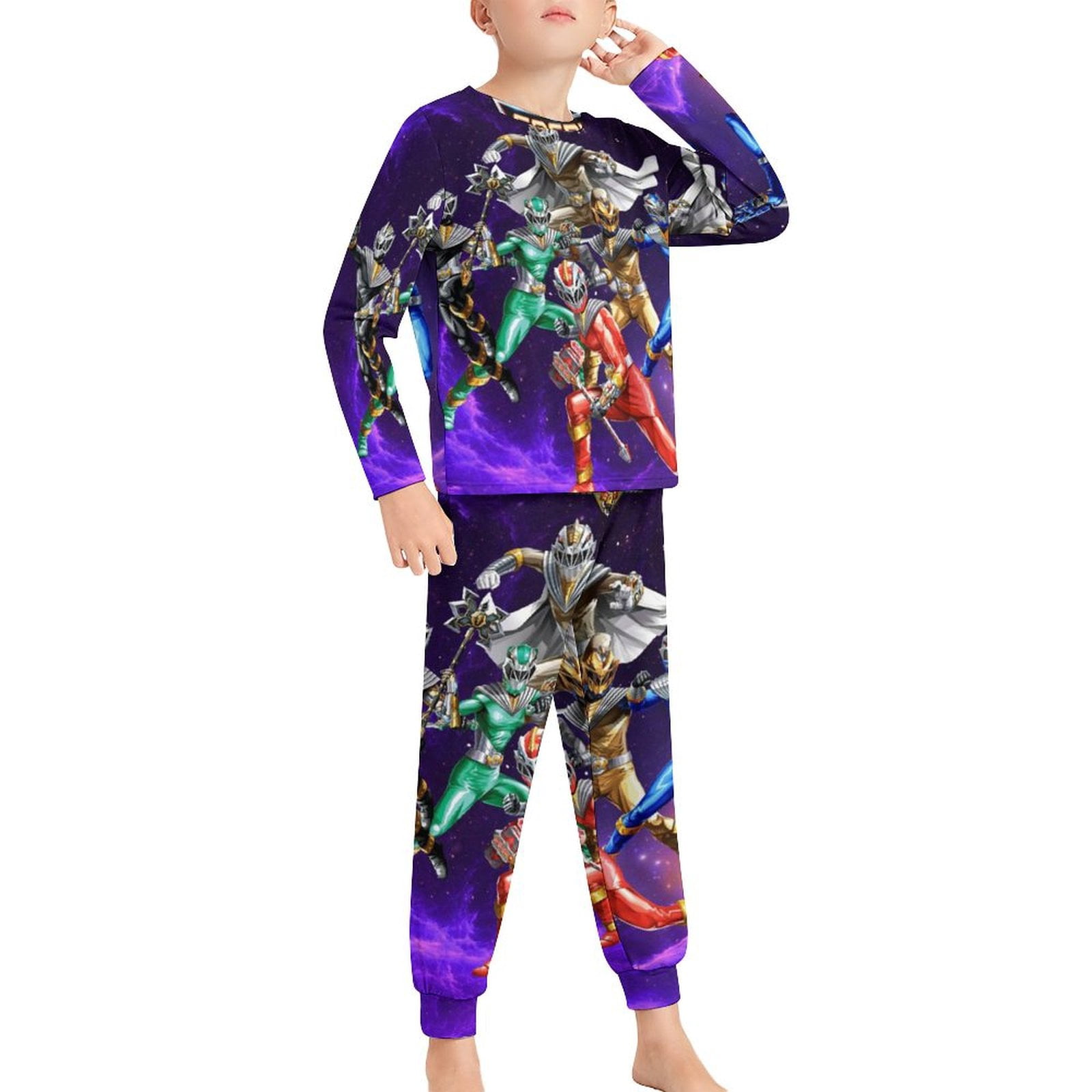 Power Rangers Kids Pajamas 2 Piece Pjs Set Little Big Boys Girls ...
