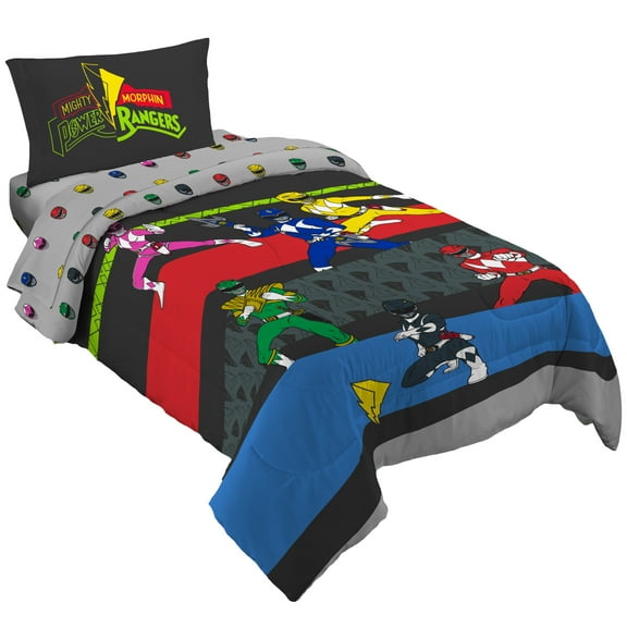 Power Rangers Kids Reversible Comforter, Bed in a Bag, Full