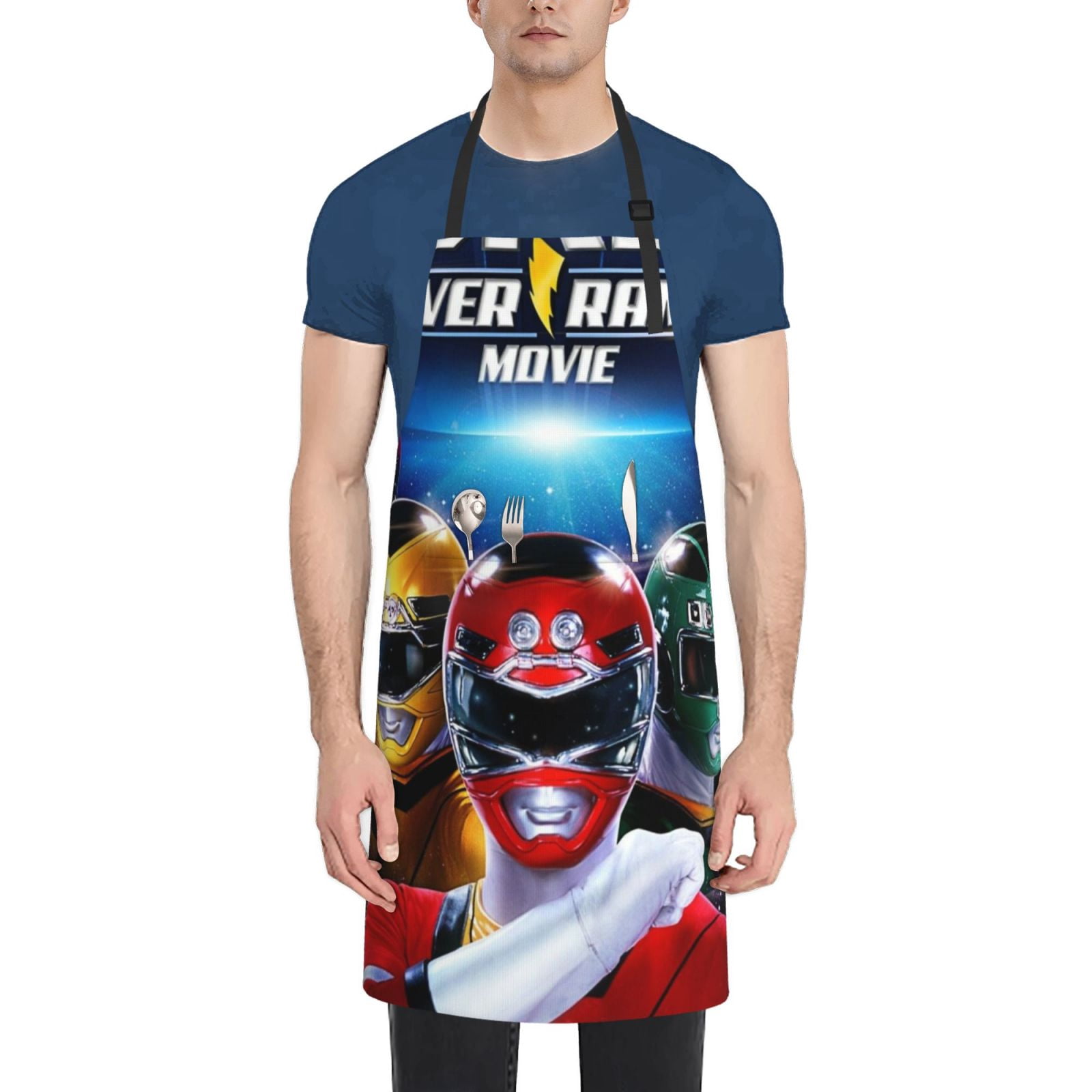 Power Rangers Kitchen Cooking Aprons Adjustable Waterproof Apron Bib ...
