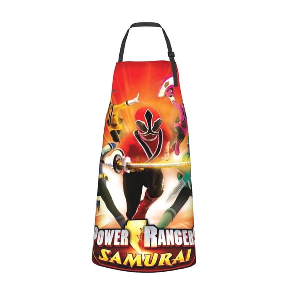 Power Rangers Kitchen Cooking Aprons Adjustable Waterproof Apron Bib Apron with 2 Pockets for Men Women Chef
