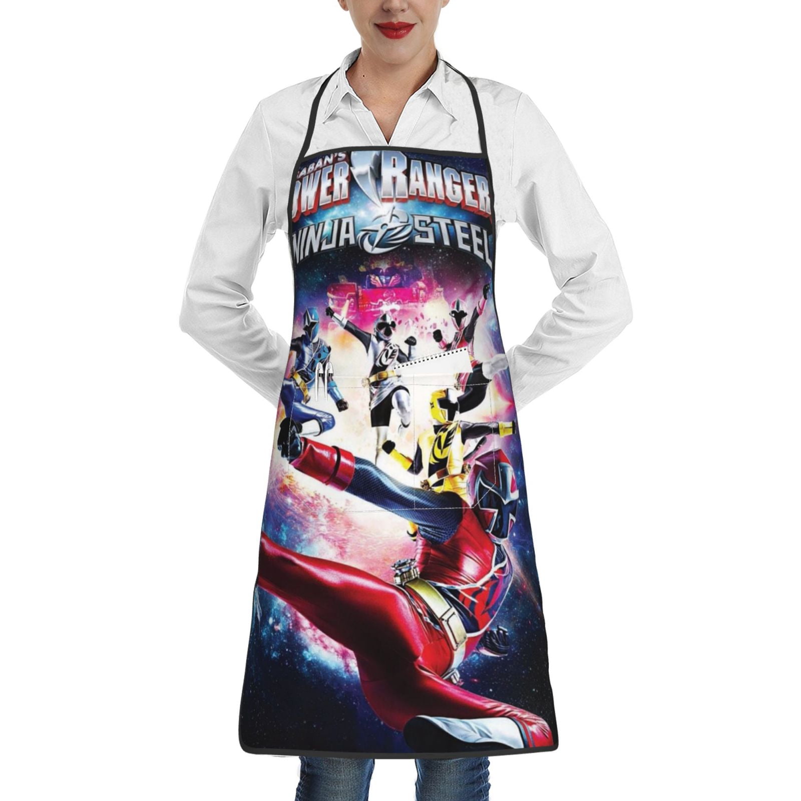 Power Rangers Kitchen Cooking Aprons Adjustable Waterproof Apron Bib ...