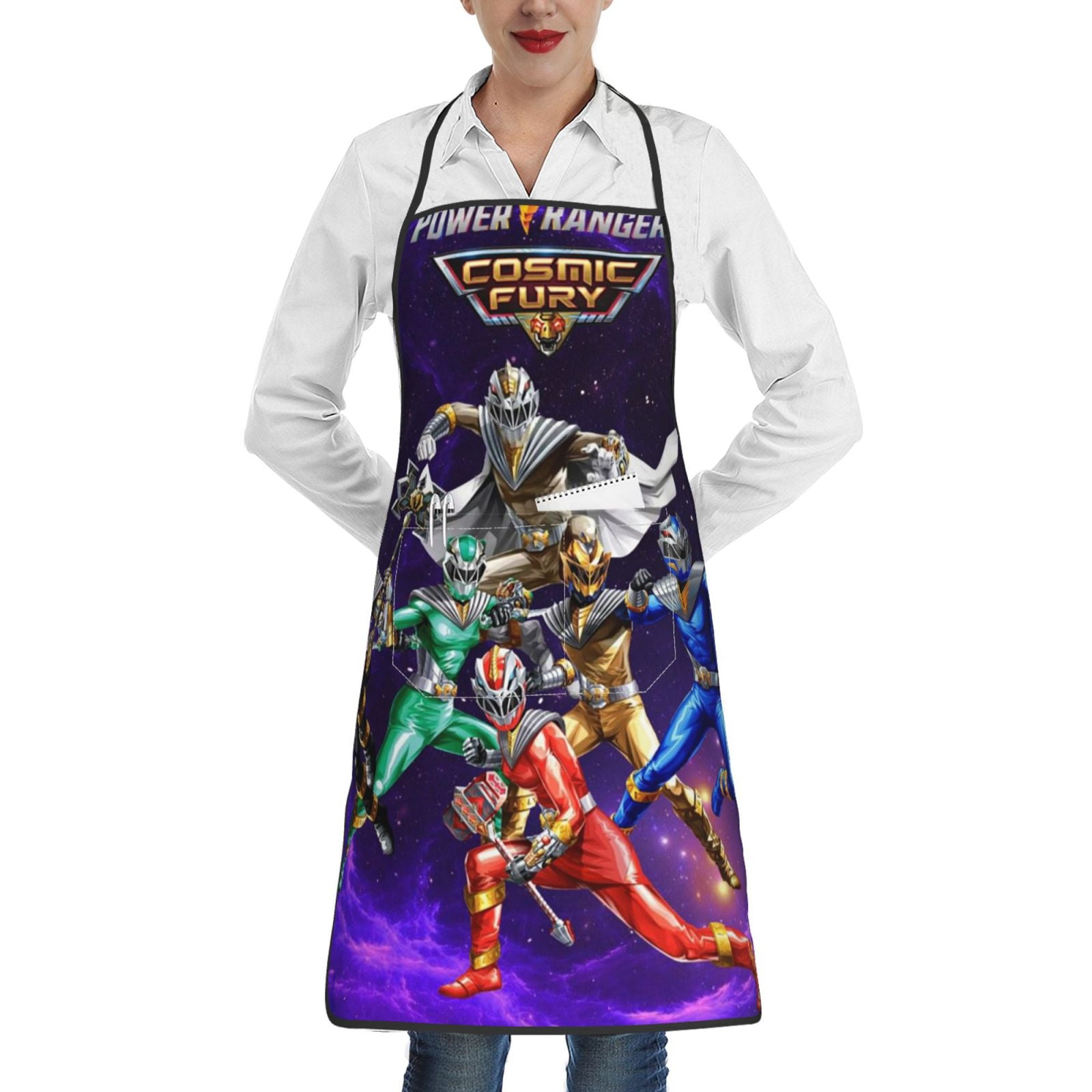 Power Rangers Kitchen Cooking Aprons Adjustable Waterproof Apron Bib ...
