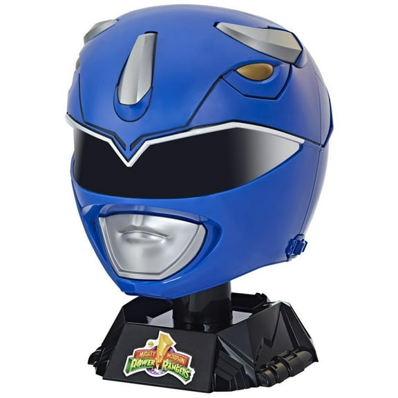 Power Rangers Lightning Collection Mighty Morphin Blue Ranger Premium Collector Helmet Full-Scale for Display, Roleplay,
