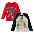 thumbnail image 1 of Power Rangers Little Boys 2 Pack Long Sleeve T-Shirts Toddler to Big Kid, 1 of 5