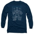 thumbnail image 1 of Power Rangers Mega Plans Long Sleeve Adult 18/1 T-Shirt Navy, 1 of 1