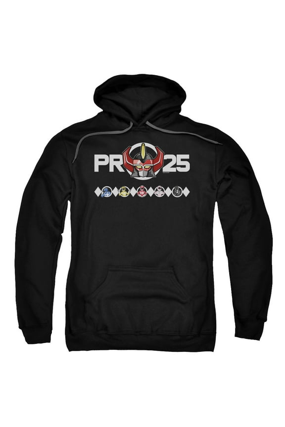 Power Rangers Megazord 25 Adult Pullover Hoodie Sweatshirt Black