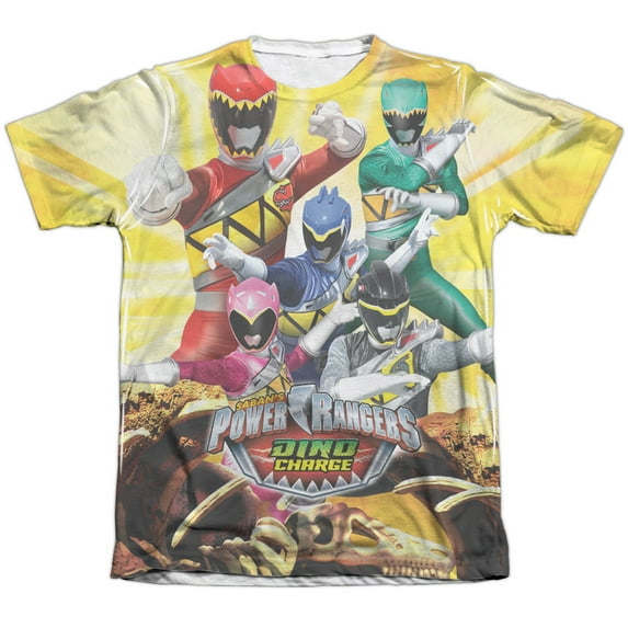 Power Rangers Men's Charged For Battle Sublimation T-shirt White