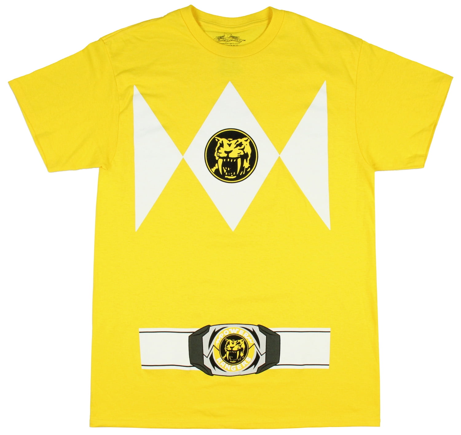 Power Rangers Men's Costume Short Sleeve Yellow T-Shirt (XX-Large) 