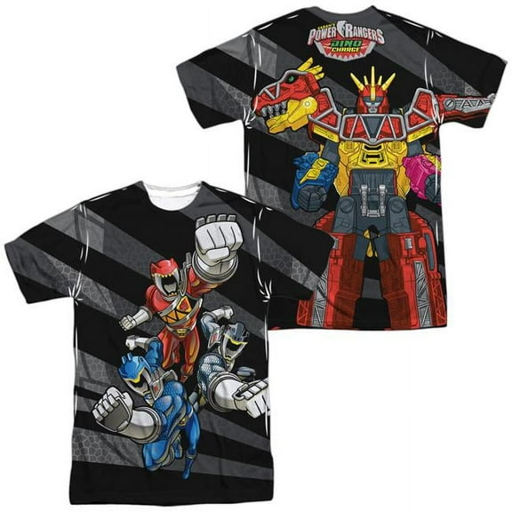 Power Rangers Men's  Let's Bolt  Sublimation T-shirt White