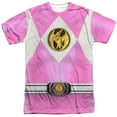 thumbnail image 1 of Power Rangers Men's Pink Ranger Emblem  Sublimation T-shirt X-Large White, 1 of 2