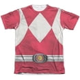 thumbnail image 1 of Power Rangers Men's  Red Ranger Sublimation T-shirt White, 1 of 2