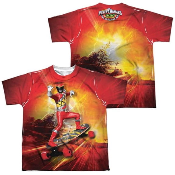 Power Rangers Men's Skater Sublimation T-shirt White