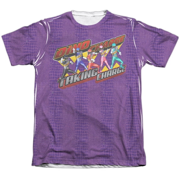 Power Rangers Men's Taking Charge Sublimation T-shirt White