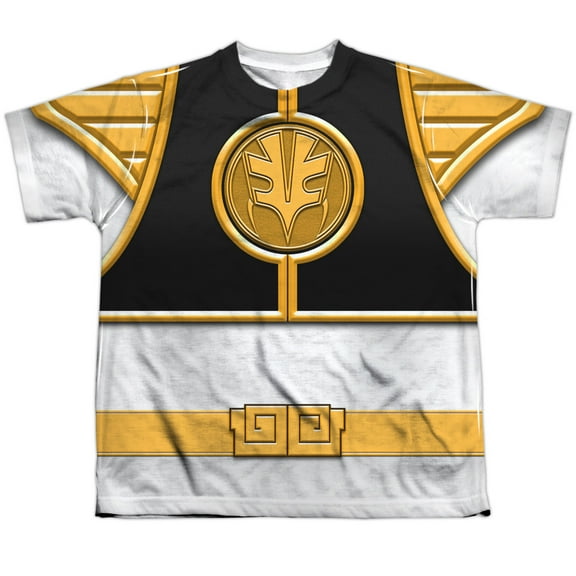 Power Rangers Men's  White Ranger Sublimation T-shirt White