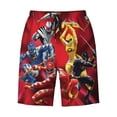 thumbnail image 1 of Power Rangers Mens Swim Trunks Quick Dry Board Shorts with Mesh Lining, Hawaii Beach Shorts Swimwear Bathing Suits, 1 of 7