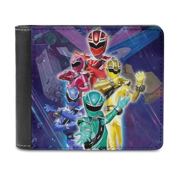 Power Rangers Mens Wallet Genuine Leather Bifold Extra Capacity Bifold ...