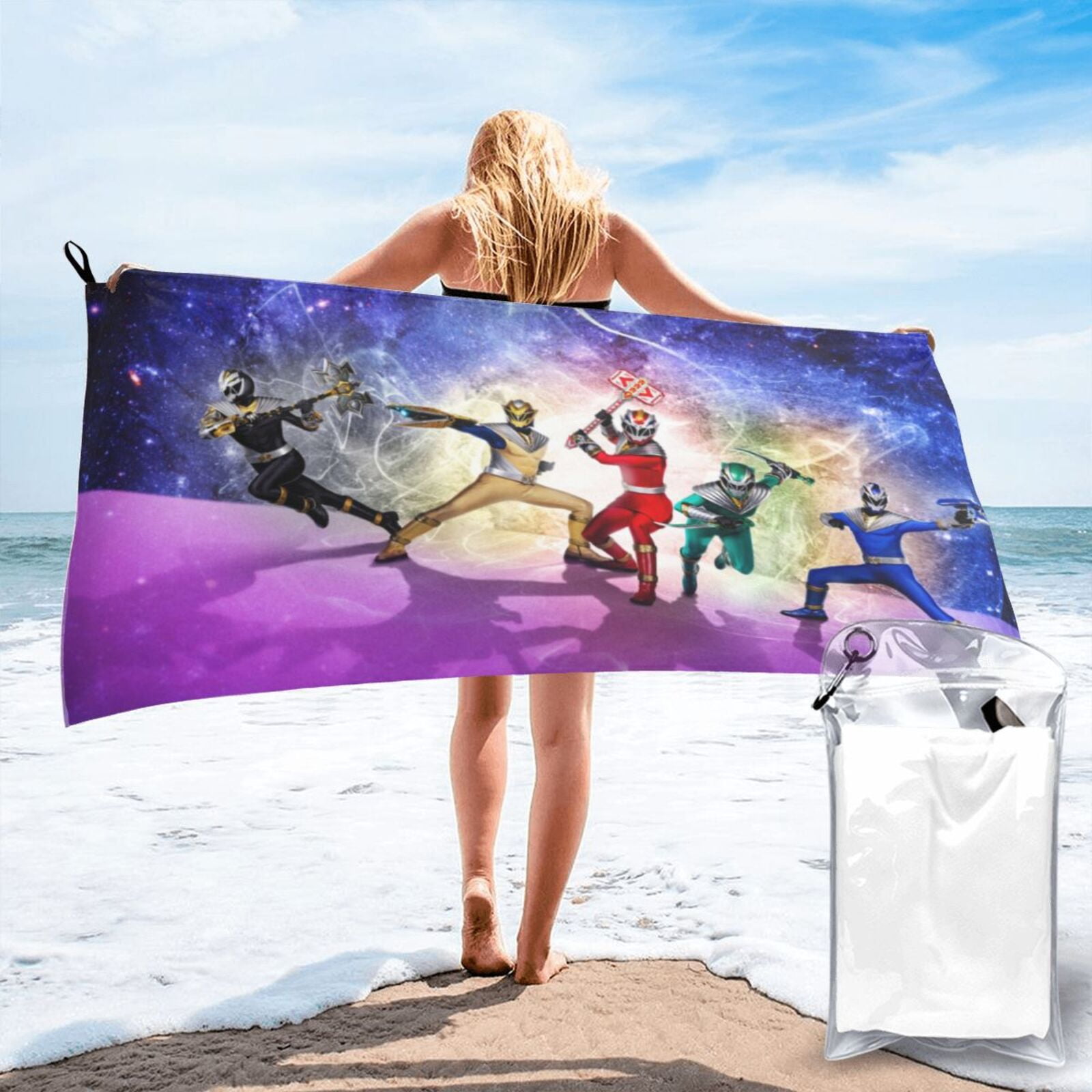 Power Rangers Microfiber Beach Towel Oversized Lightweight Quick Dry ...