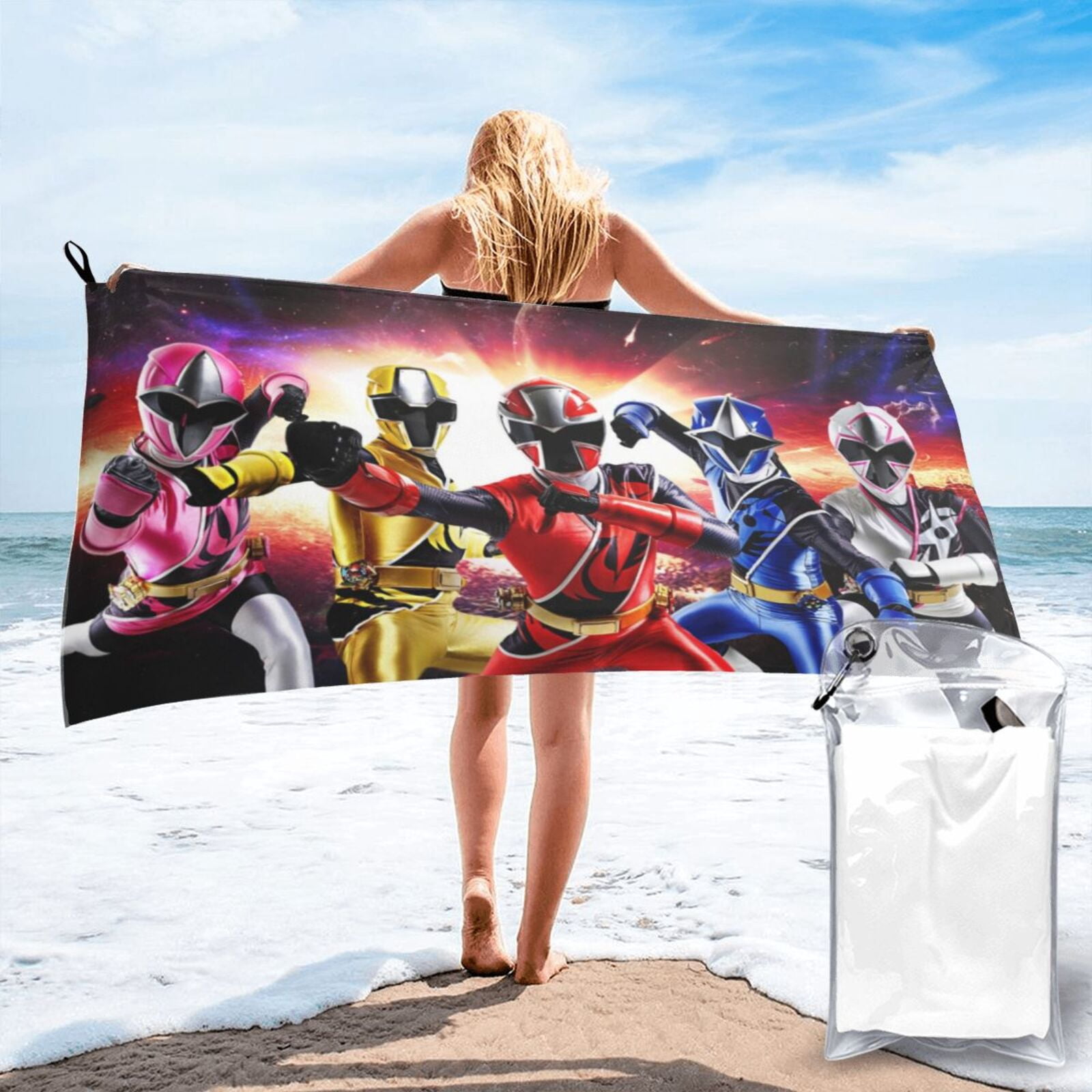 Power Rangers Microfiber Beach Towel Oversized Lightweight Quick Dry ...