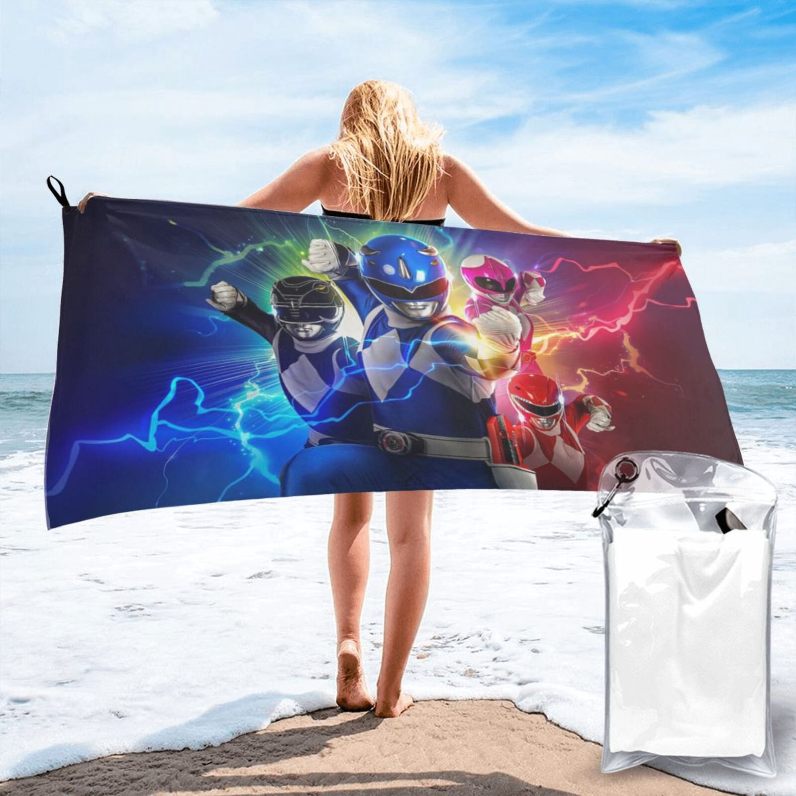 Power Rangers Microfiber Beach Towel, Oversized Sand Free Travel Towels ...