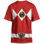 Power Rangers Mighty Fine Ranger Costume Adult Red T-Shirt