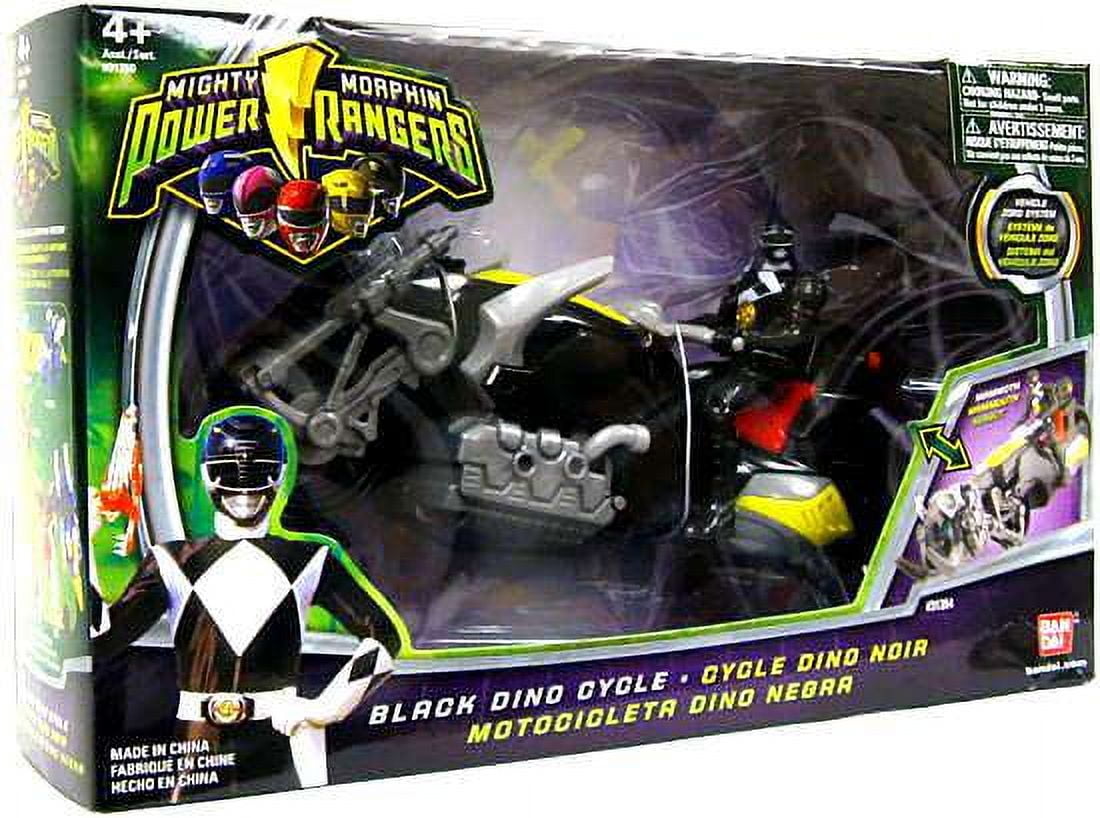 Power Rangers Mighty Morphin Black Dino Cycle Action Figure  display picture 1