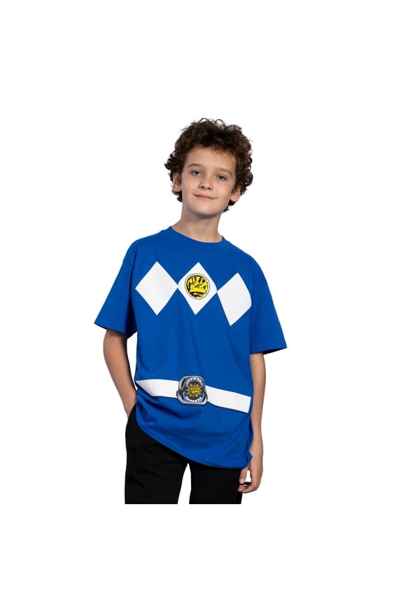 Blue Mighty Morphin Boys Costume T-Shirt for Youth