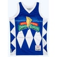 thumbnail image 1 of Power Rangers Mighty Morphin Men's Headgear Classics Embroidered Basketball Jersey (X-Large, Blue), 1 of 4