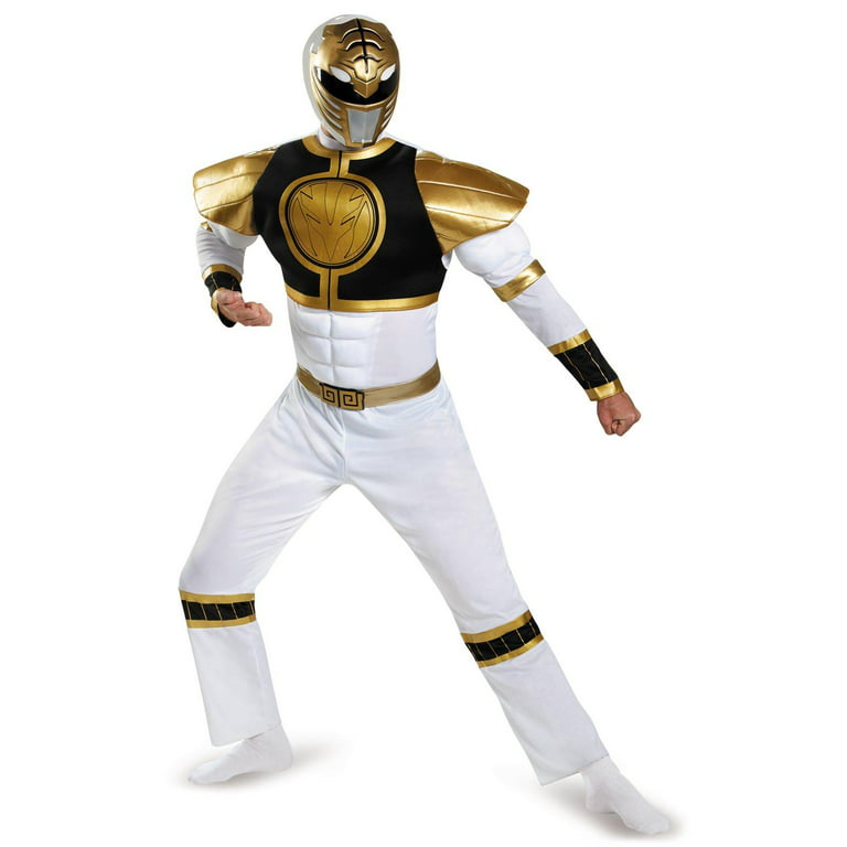 Power Rangers Mighty Morphin Muscle Men's Halloween Fancy-Dress Costume for  Adult, XL 