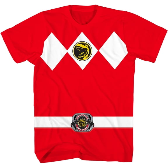 Power Rangers Red Mighty Morphin Boys Costume T-Shirt with Armor for Youth