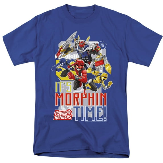 Power Rangers Morphin Time Adult 18/1 T-Shirt Royal Blue