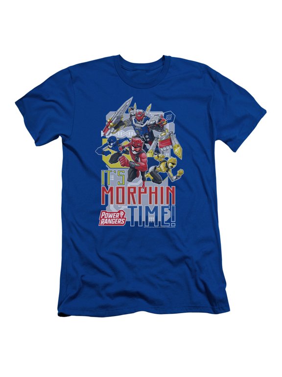 Power Rangers Morphin Time Adult 30/1 T-Shirt Royal Blue
