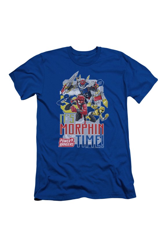 Power Rangers Morphin Time Adult 30/1 T-Shirt Royal Blue