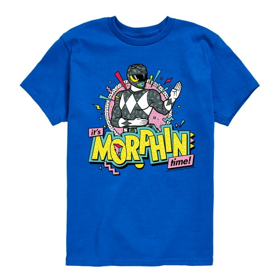 Power Rangers - Morphin Time Black - Boy's Short Sleeve Tee