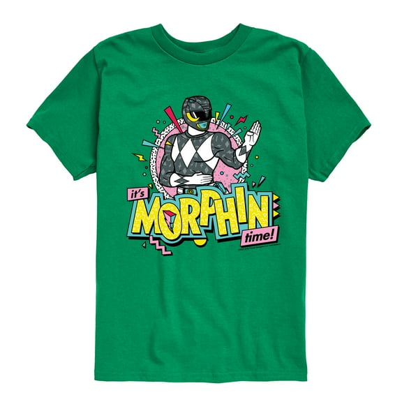 Power Rangers - Morphin Time Black - Boy's Short Sleeve Tee