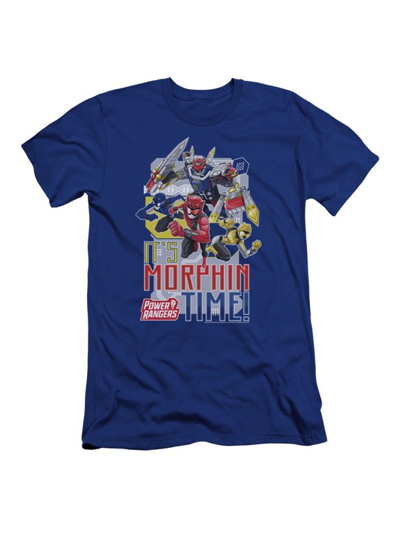 Power Rangers Morphin Time Premium Adult 30/1 T-Shirt Royal Blue