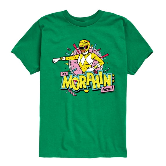 Power Rangers - Morphin Time Yellow - Boy's Short Sleeve Tee