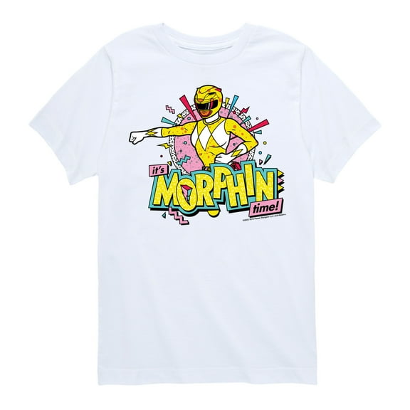 Power Rangers - Morphin Time Yellow - Boy's Short Sleeve Tee