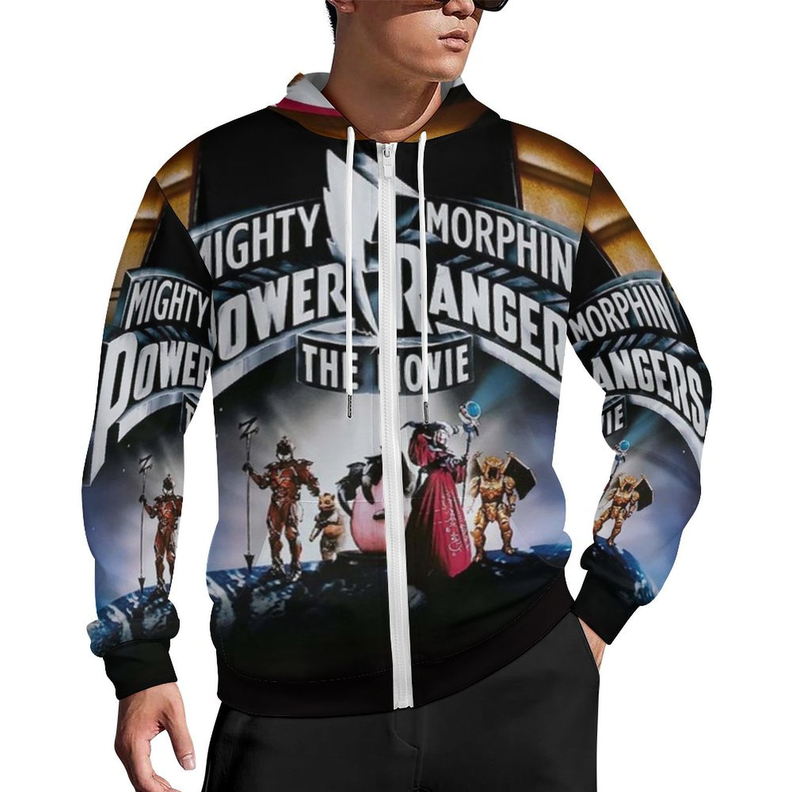 Power Rangers Movie Adult Zipper Sweatshirt Hoodies Daily Hooded ...