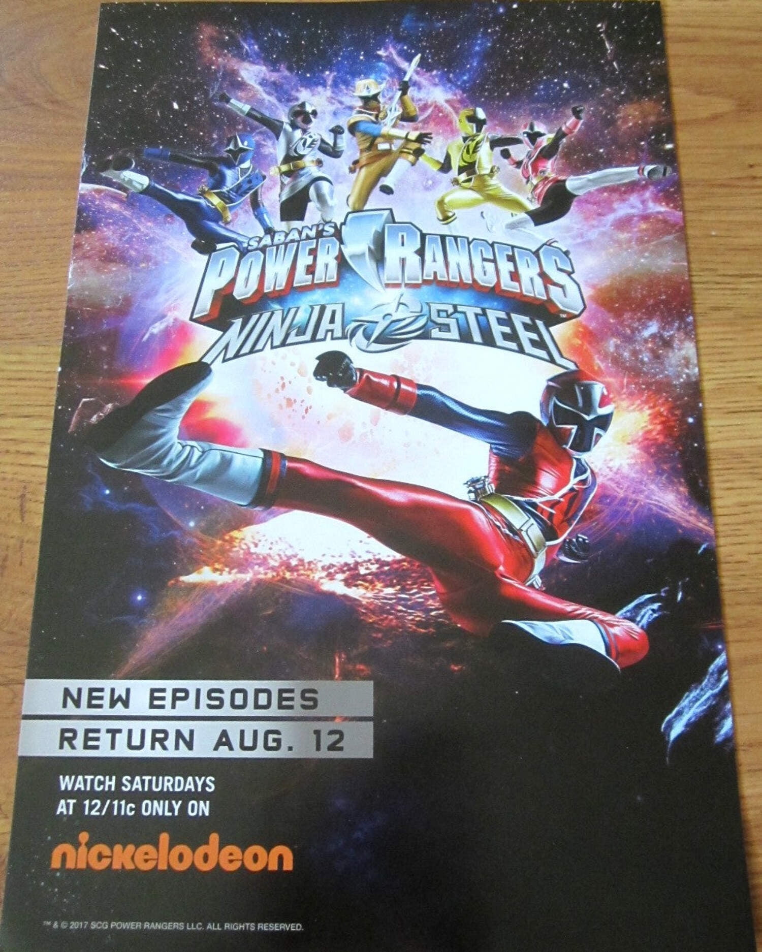 Power Rangers Ninja Steel 2017 Comic-Con mini 11x17 Nickelodeon poster ...