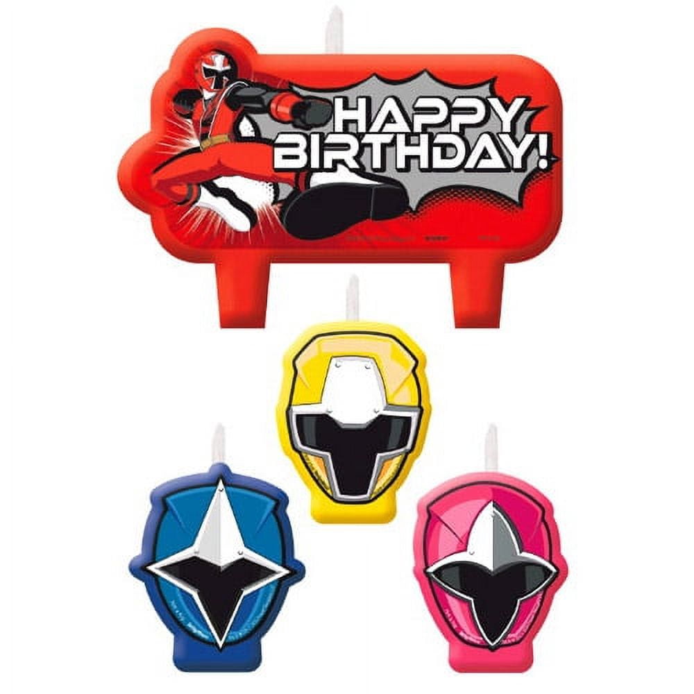 VARIOUS Power Rangers 'Ninja Steel' Mini Birthday Candle Set (4 Piece)