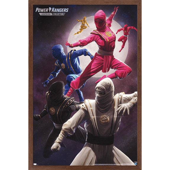 Power Rangers - Ninja Wall Poster, 14.725" x 22.375", Framed