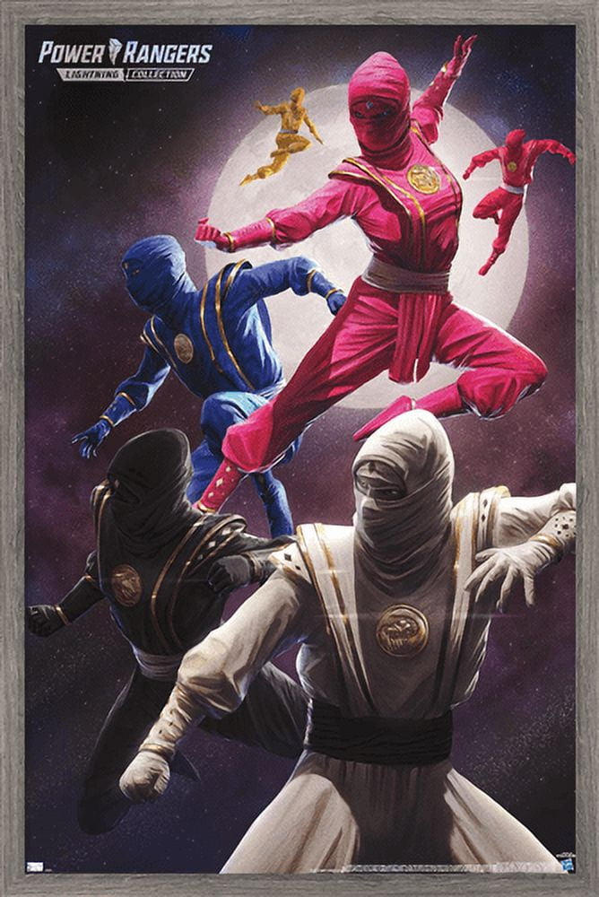 Power Rangers - Ninja Wall Poster, 14.725" x 22.375", Framed