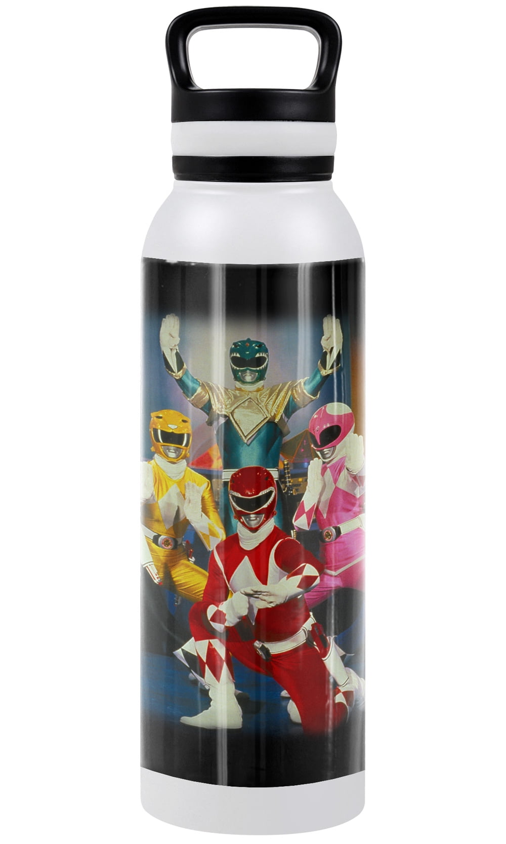 Power Rangers Official Stance 24 oz Insulated Canteen Water Bottle, Leak Resistant, Vacuum Insulated Stainless Steel with Loop Cap
